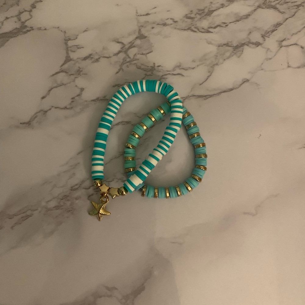 Clay bead tropical bracelet set.